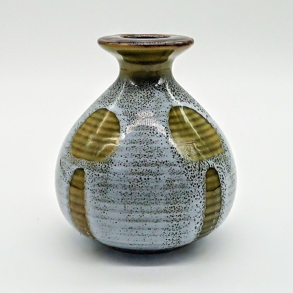 Multi-Color Glazed Ceramic Pottery Small Vase
